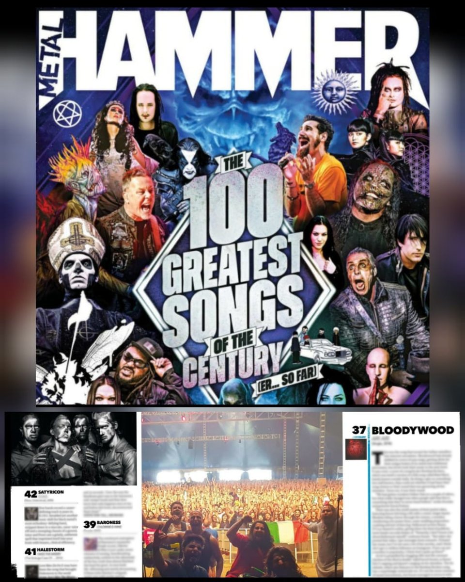 A track of ours is #37 on MetalHammer's 100 Greatest Songs of the Century!! 🤯🤯 Much love to their team and thank you all for making it possible ❤️..... Wait till you hear this album though 😈