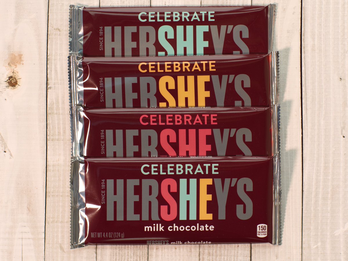 Notice anything different about us? ❤️ This #InternationalWomensDay, we’re celebrating women with limited-edition ‘Celebrate HerSHEy’s’ bars. Be among the first 1,000 visitors to select Hershey’s Chocolate World locations on 3/8 to receive this special bar. #CelebrateSHE