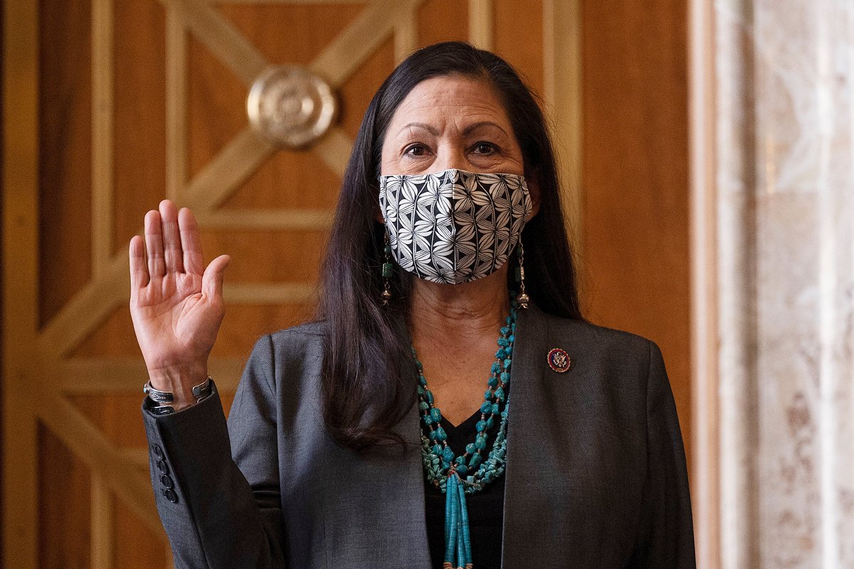 BREAKING: The Senate Committee on Energy and Natural Resources has voted to move Deb Haaland's Interior nomination to the full U.S. Senate. The vote Thursday included 11 in favor and 9 opposed.