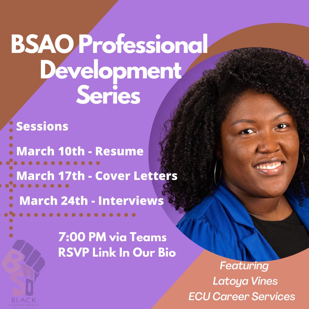 Need to fix up your resume? Cover Letters giving you a hard time? Interviews? Tap in to the BSAO Professional Development Series this month 🗣
.
.
Link in bio!