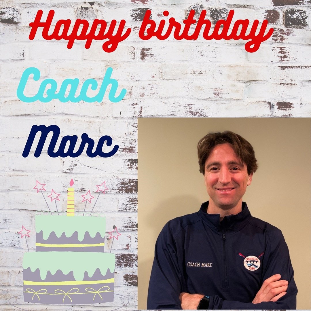 Happy birthday to our Head Coach, Marc!! We hope you have a wonderful birthday! Make sure you tell him Happy birthday!
🎉🥳🎂
#GreatMiamiCrew #birthday #coachbirthday #rowing #crew #CoachMarc