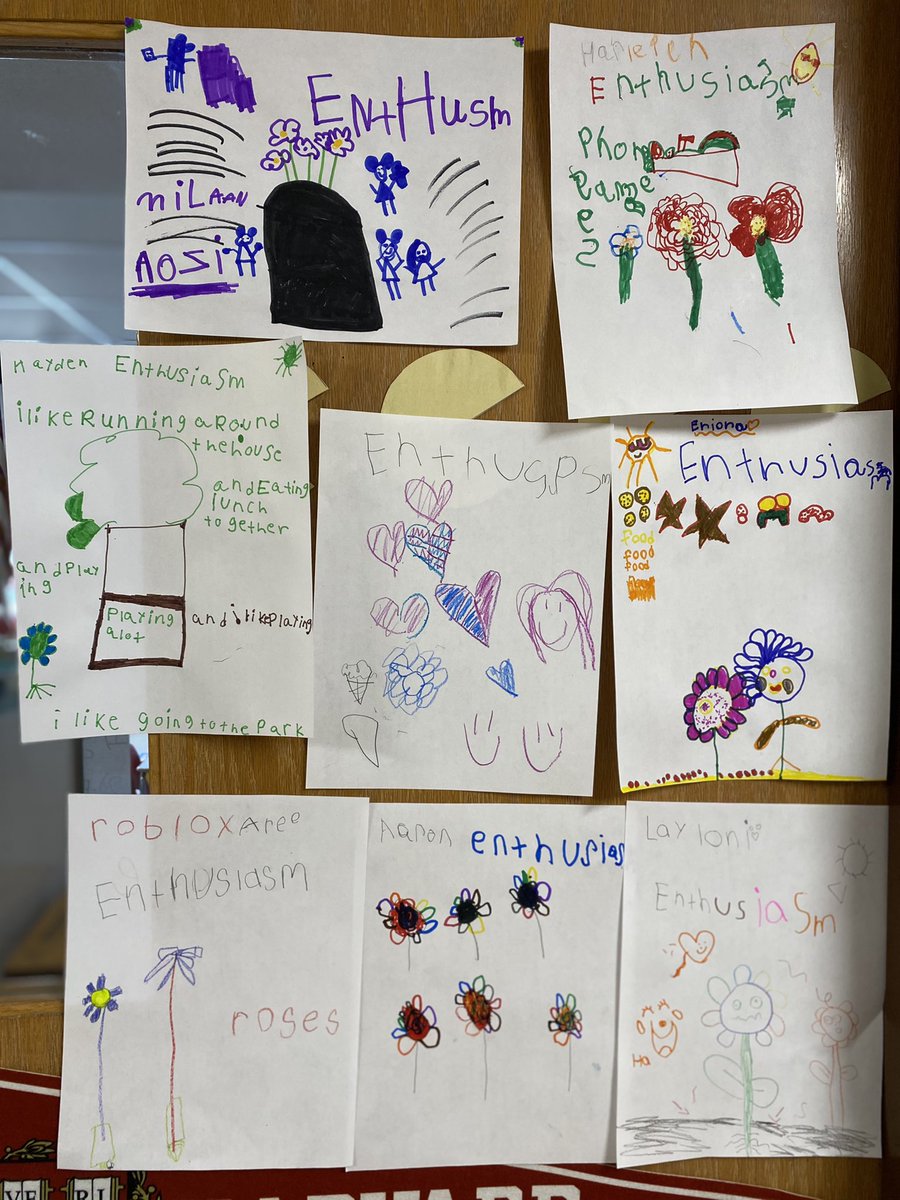 MrCognettiSASC's tweet photo. We read a story today where the flowers were showing our character trait of enthusiasm. We drew our own flowers and wrote down some of the things we are enthused about. Check them out! https://t.co/5S3NqLcpnO