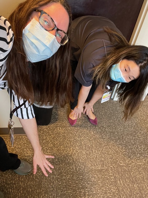 bwvpc's tweet photo. Dr. Driscoll demonstrating how to stay limber during breaks! Dr. Cho and Dr. Davis trying to touch our toes! Now we are ready for session #2! https://t.co/fvDAx7BUBY