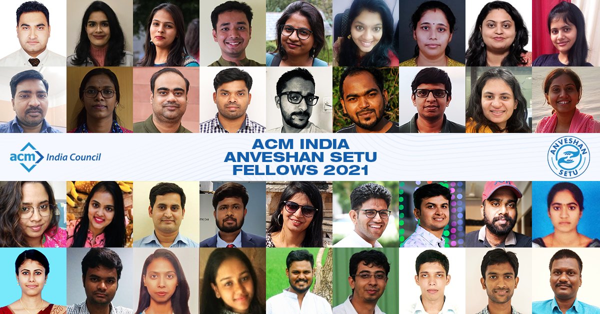 ponguru's tweet image. 🎉 Congratulations @Indiaacm #AnveshanSetu Fellows 2021🎉 Amazing cohort of students & Mentors! More details india.acm.org/research/anves… #ACMCouncilGiri #ProfGiri \c @TheOfficialACM @RatnRajiv @Tavpritesh @AbhijnanC @pravesh @ProfUvach @_mainack @srinaths @venkvinr @nipun_batra