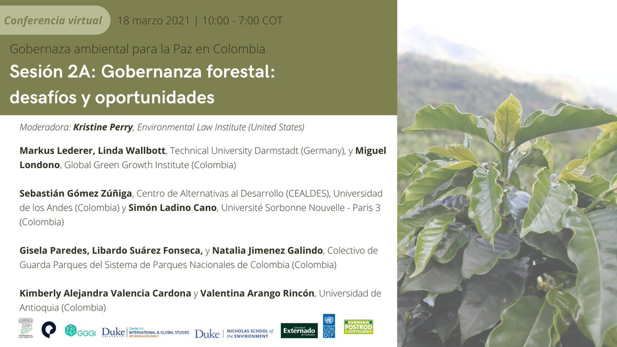 EnvPeacebuild's tweet photo. Emocionado de debatir con académicos y profesionales el papel de los bosques en la construcción de #LaPaz #Ambiental en #Colombia.

Eche un vistazo al programa completo aquí: https://t.co/EY74rBojpv

@ELIORG @DUCIGS @GGGICol @UAmbiente @UNDP #SwedishPostcodeFoundation https://t.co/ALkK1y2008