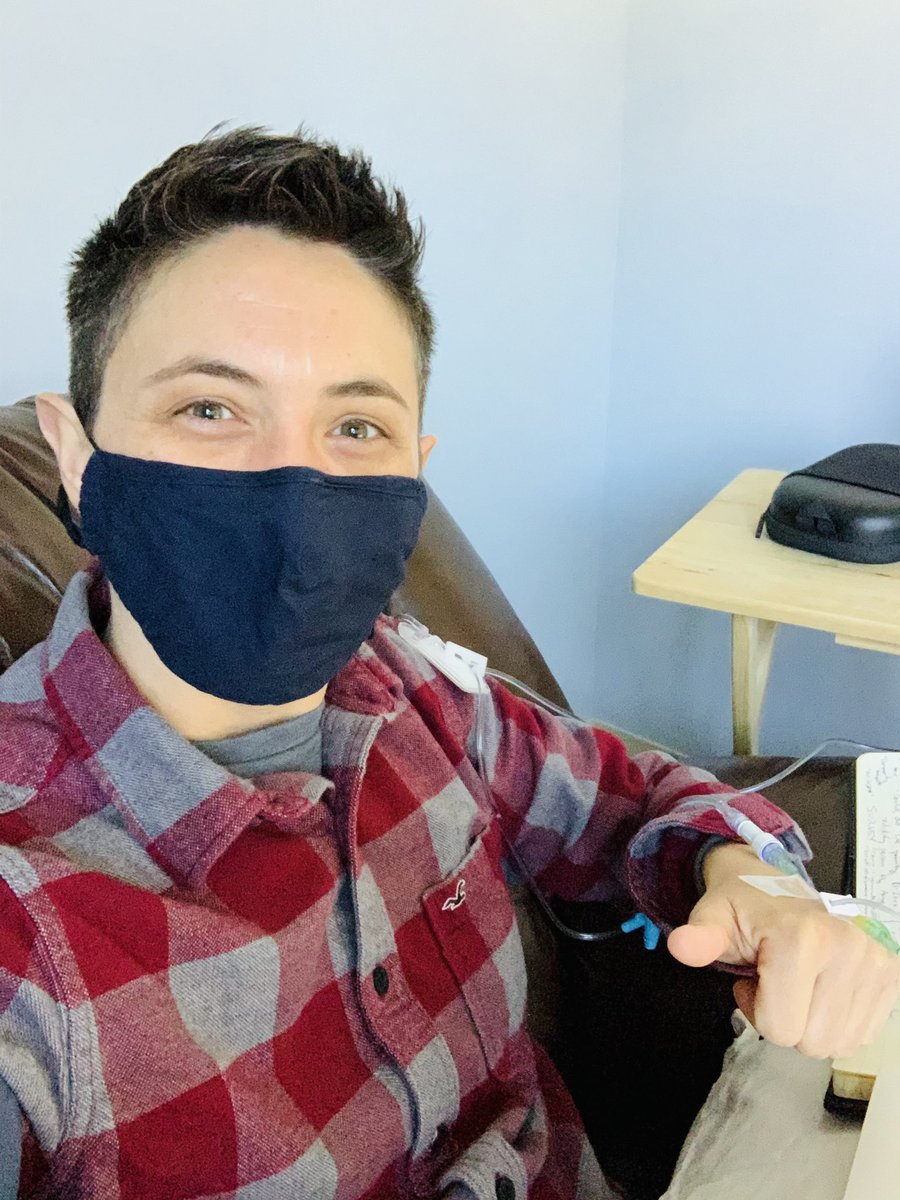 In the infusion suite again for Remi dose #2!!!

chEErs to remission!

<a href="/CrohnsColitisFn/">Crohn's & Colitis Foundation</a>