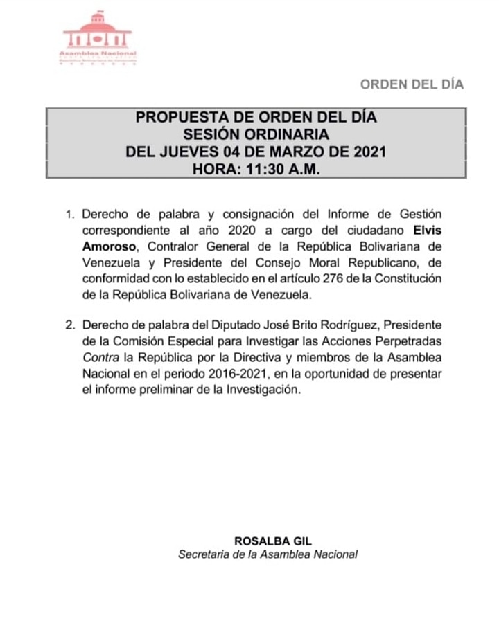 Gerardo4fPsuv's tweet photo. ¡En breve! Sesión Ordinaria de la AN con dos puntos importantes

¡Atentos! https://t.co/55aBCKR3Wp