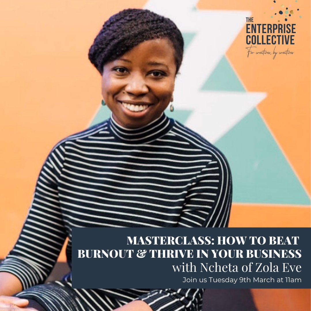 theenterprisect's tweet photo. OUR LATEST MASTERCLASS IS NOW LIVE TO BOOK ON TO: How to beat burnout &amp; thrive in your Business with @ZolaEveUK 👇

https://t.co/5RTV3VPsi2

#theenterprisecollective #yorksinstameet #zolaeve #SmallBusiness #smallbusinessowner #smallbusinesssupport https://t.co/B0umiPT7kb