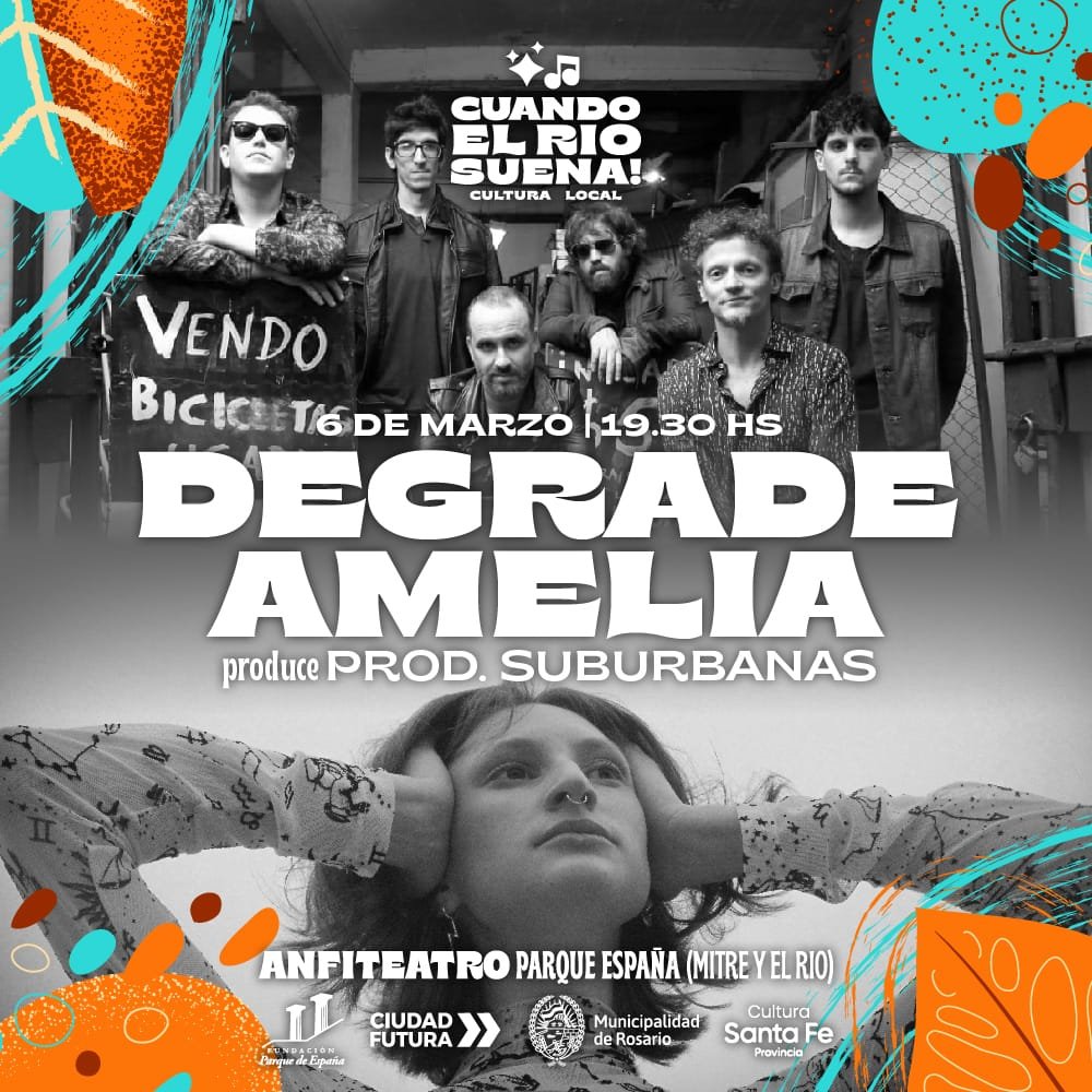 Sabado 6 de Marzo - <a href="/degraderosario/">DEGRADE</a> y #Amelia van a estar tocando en #CuandoElRioSuena que se lleva a cabo en #AnfiteatroParqueEspaña. Regalamos 2 pares de entradas!! Para participar sólo tenes que hacer RT, seguirnos y comentar con quien te gustaría ir!! #hacemosalgo #rosario