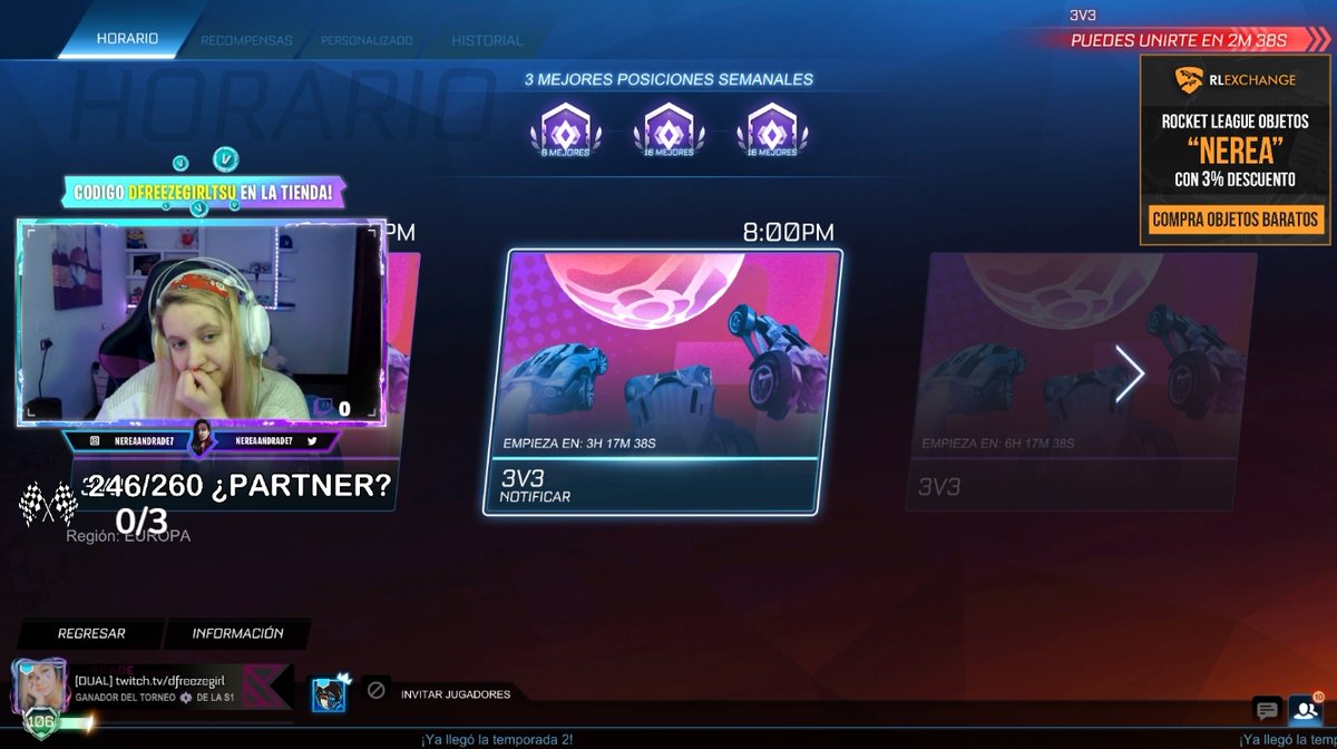 nereaandrade7's tweet photo. ⛔️STREAM ON⛔️

Torneo de Rocket League y a ver que sale después de eso! 
Hablaremos un poco de todo lo nuevo🥳

➡️https://t.co/aQSztSpaSs
➡️https://t.co/aQSztSpaSs https://t.co/ROwsQMFKpF