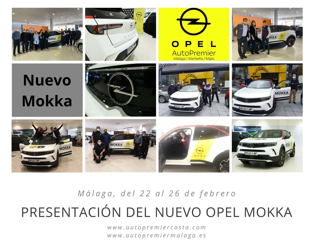 AutoPremierOpel's tweet photo. Hemos tenido la visita del nuevo Opel Mokka en primicia a Málaga. 🙌
Lo hemos presentado a los medios, realizados test drive, road show, pero no podíamos dejar atrás a los compañeros
Gracias familia #OpelAutopremier por acompañarnos en esta primicia. 💚 https://t.co/Zc6FLLRPEP