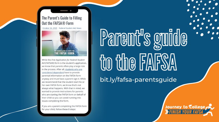 AHSCounselor's tweet photo. Been putting off filing the FAFSA with your high school senior? Check out https://t.co/BgaoVKmDOA for everything you need to know from getting started, to signing and submitting. #FinishYourFAFSA #Journey2College https://t.co/6OIvtNaecJ