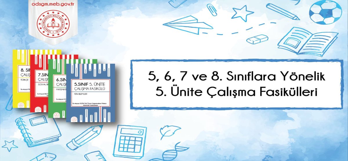 memsancaktepe's tweet photo. Ortaokulların Tüm Sınıf Düzeylerinin 5. Ünitelerine Yönelik Çalışma Fasikülleri Yayımlandı

📌 42 fasikülde, 2.800 soru yer alıyor.

📚🔗 https://t.co/bq5FnTVOp6

@tcmeb @ziyaselcuk @memleventyazici @istanbulilmem @ist_arge @halebagceozbas https://t.co/9i9eHSQ6YO