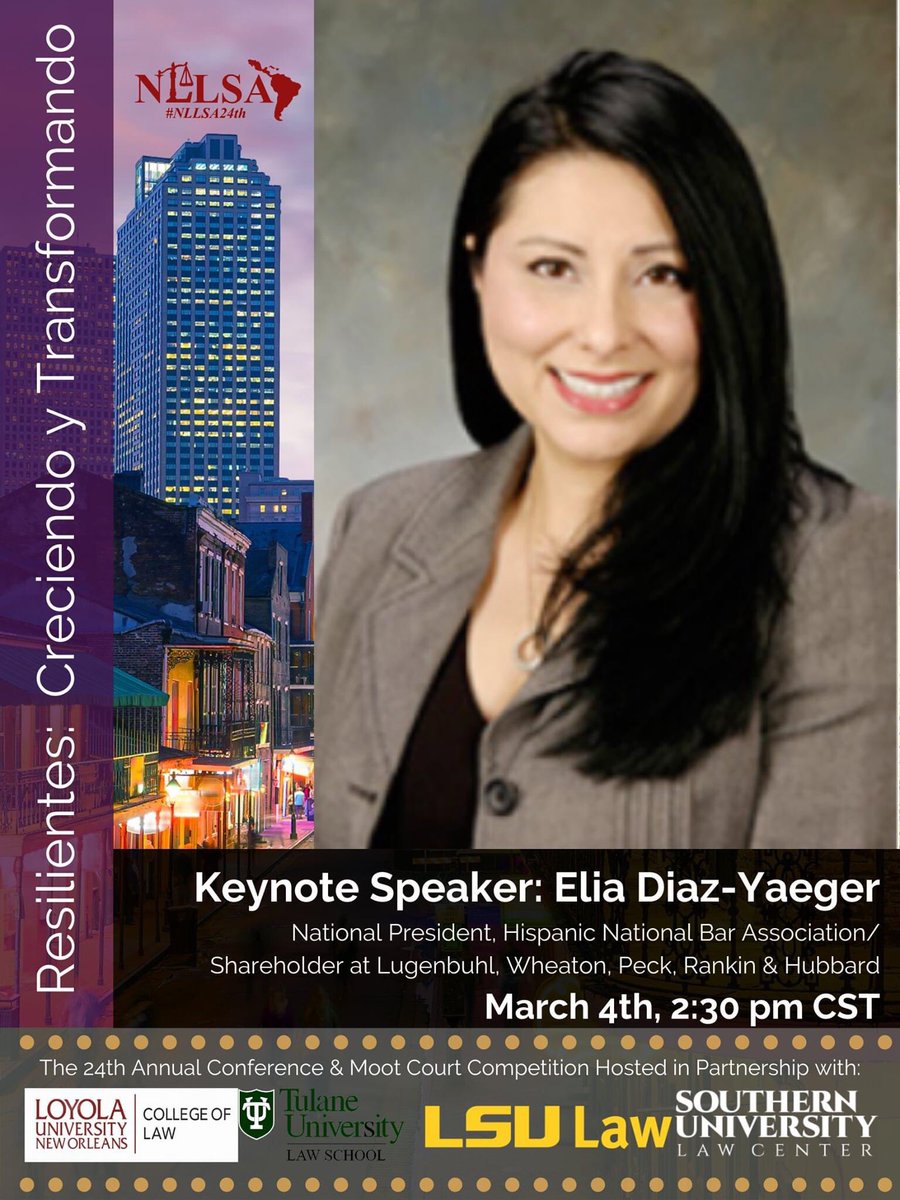 HNBA_LSD's tweet photo. Tune in to Day 1 of the 24th Annual National Latina/o Law Student Association Virtual Conference! Our HNBA President Elia Diaz-Yaeger will be making the keynote speech! https://t.co/S8awyMkkWL