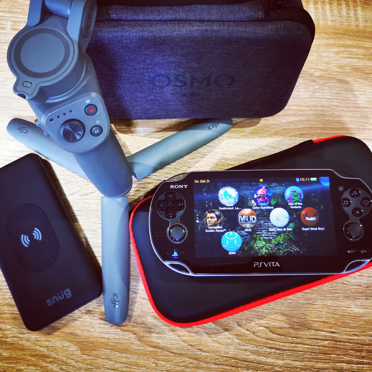 We are going on vacation tomorrow and of course, I can't forget some of my favourite travel essentials😍

#DJIOsmo #PSVita #PSVitaIsland