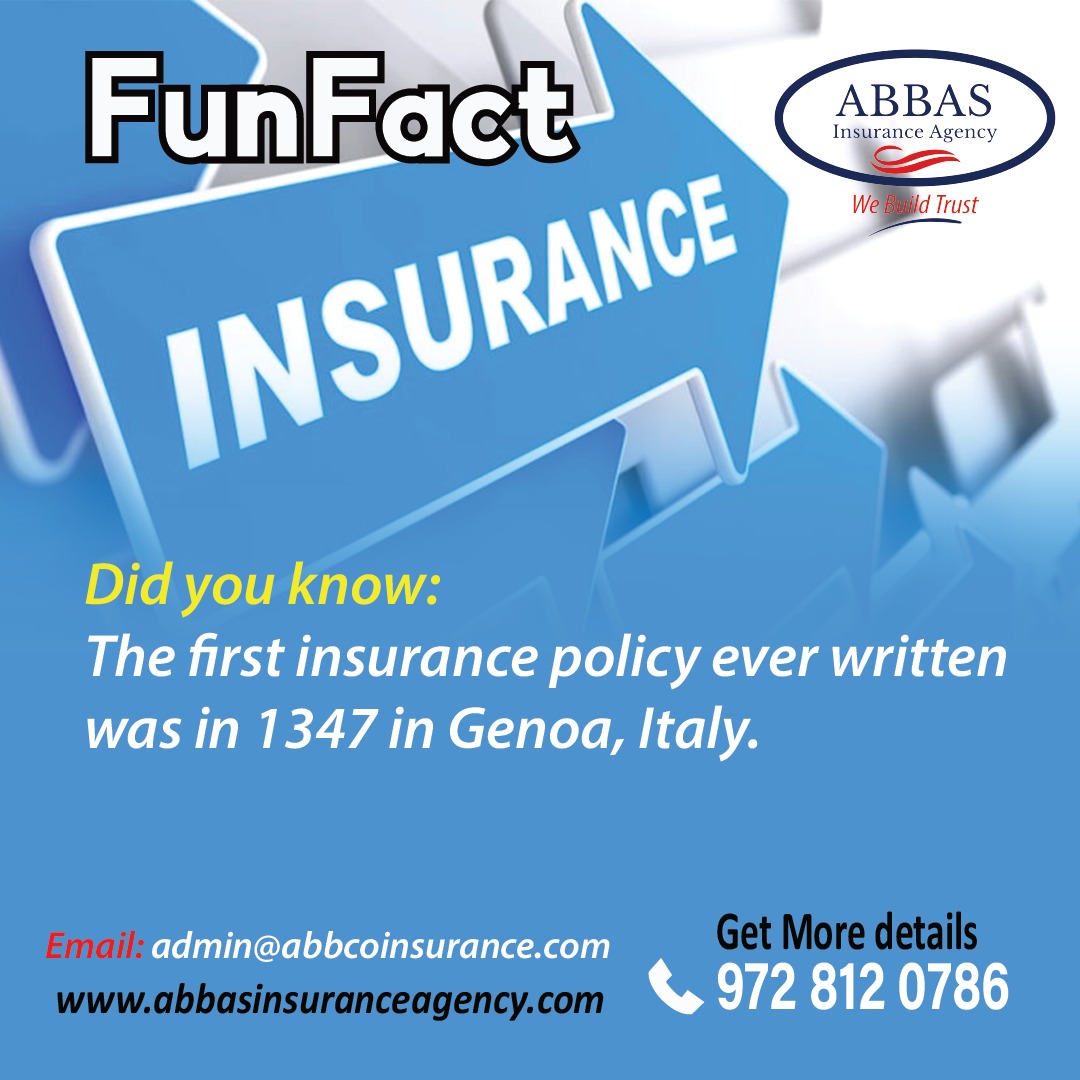 AbbasInsurance's tweet image. FunFact
Call us at 972-812-0786 for an insurance quote for your car, home, business, and much more.