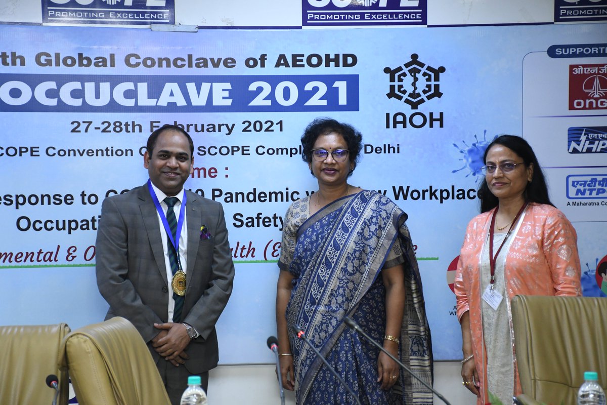 drpawankg's tweet photo. By the grace of Almighty, have been conferred 2nd NHPC Oration of AEOHD at 8th Global conclave of AEOHD-OCCUCLAVE 2021.
Certificate and medal awarded by Padma Shri Dr. C S Pandav, Chief Guest & Dr. Kamla Fartyal, VP, AEOHD & Medical Head, NHPC. #IOAH #AEOHD #OccupationalHealth https://t.co/d3p9H7BNDZ