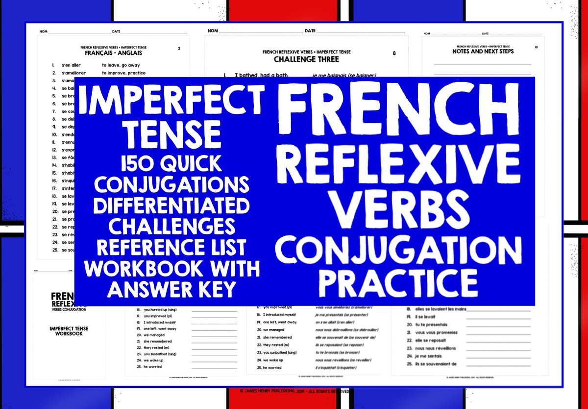 LivelyLangs's tweet photo. #frenchreflexiveverbs #frenchverbs #verbespronominaux #learnfrench #frenchgrammar #frenchconjugation #frenchworksheets #frenchgrammarworksheets #frenchteacher #ks3french #ks4french #ks5french #beginnerfrench #intermediatefrench #frenchimperfecttense #mfl https://t.co/NJ8RdBBqHa https://t.co/XLH9aPL7IR