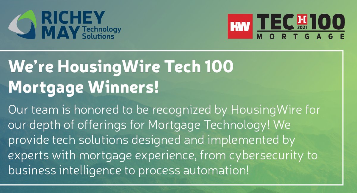 We are honored for this recognition for the 3rd year in a row from HousingWire. We're dedicated to providing the best service and tools for our clients in #mortgage banking.
Get started with a #technology analysis today!
housingwire.com/company-profil…