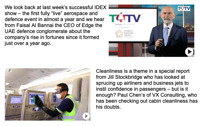 aviation_mena's tweet photo. The latest episode from @TatvTimesaero is out now.  Looking back at last week's IDEX event in Abu Dhabi &amp; looking forward to the future of aviation connectivity &amp; electric https://t.co/BCxQoQnSp5 Enjoy! #aviationnews #aviationafrica #aviationmena #aviationevents #africa #mena https://t.co/I99DKxDN4e