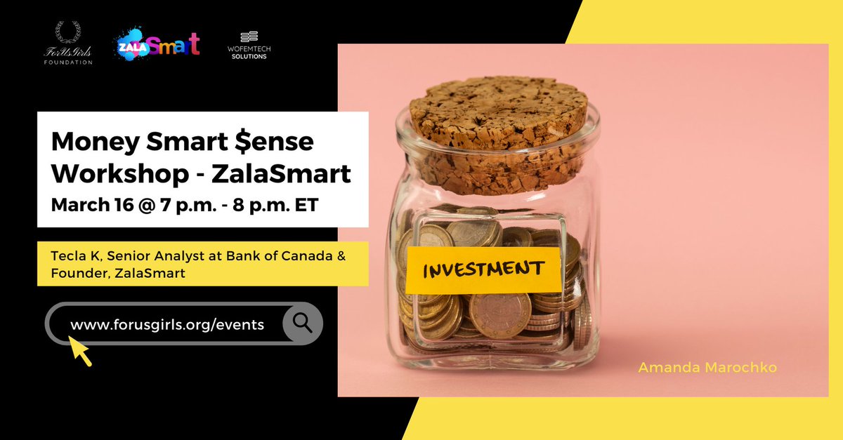 ForUsGirlsIntl's tweet photo. We know times are challenging financially but we believe it is the right &amp; opportunity to be #moneysmart. 💸💵💰🪙

To help you build generational wealth &amp; financial empowerment we've partnered with @ZalaSmart for a FREE money workshop.

➡️Register Here: https://t.co/peTb0iFy82 https://t.co/vXXFO8whSW