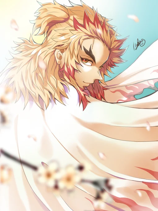 ハム助さん(@H_amunosuke)の煉獄さん線画から。振り向き?煉獄さん。春っぽく、桜色煉獄さんにしました!!!!!
線画が美しいので、塗るの楽しかった～✨✨✨🥰
ありがとうございます!どの線画も捨てがたいんですよねッ!! 