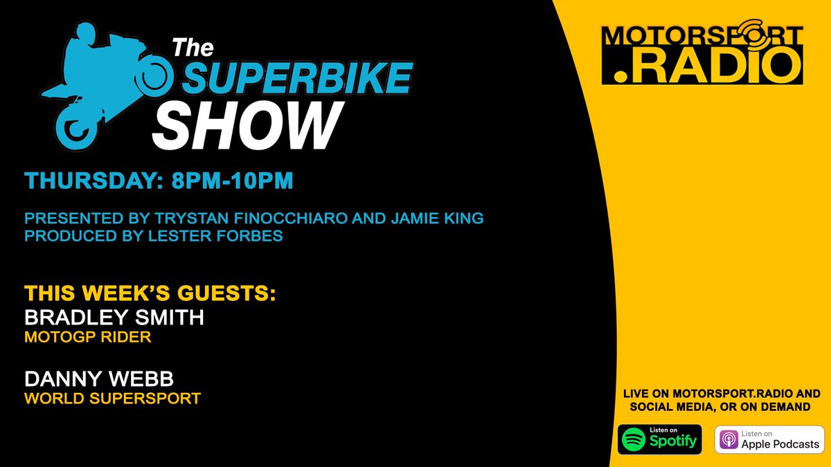 Not a bad couple of guests for this week’s Superbike Show on <a href="/motorsportradio/">Motorsport Radio</a>