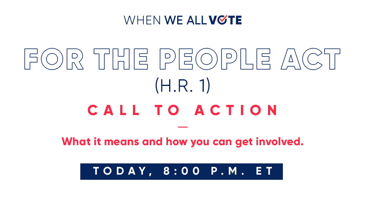 WhenWeAllVote's tweet photo. Right now, we have the opportunity to modernize, protect, and expand access to the ballot box for EVERY voter.
Join us, @Common, @MsLynnWhitfield, and @BrennanCenter's @ElizabethHira at 8 PM ET to learn how to take action to pass the #ForThePeopleAct: https://t.co/KbGfX23e7Z https://t.co/axF8qwpPSa