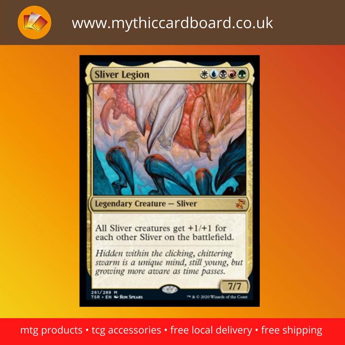 MythicCardboard's tweet photo. Nice reprint!, have always wanted a copy but have sold my sliver deck 🙄 #mtg #magicthegathering #mtgspoilers #mtgfivecolors #mtglegendary #mtgslivers #sliverlegion #mtgmythicrare #mythiccardboard https://t.co/gdhcnxY8IH