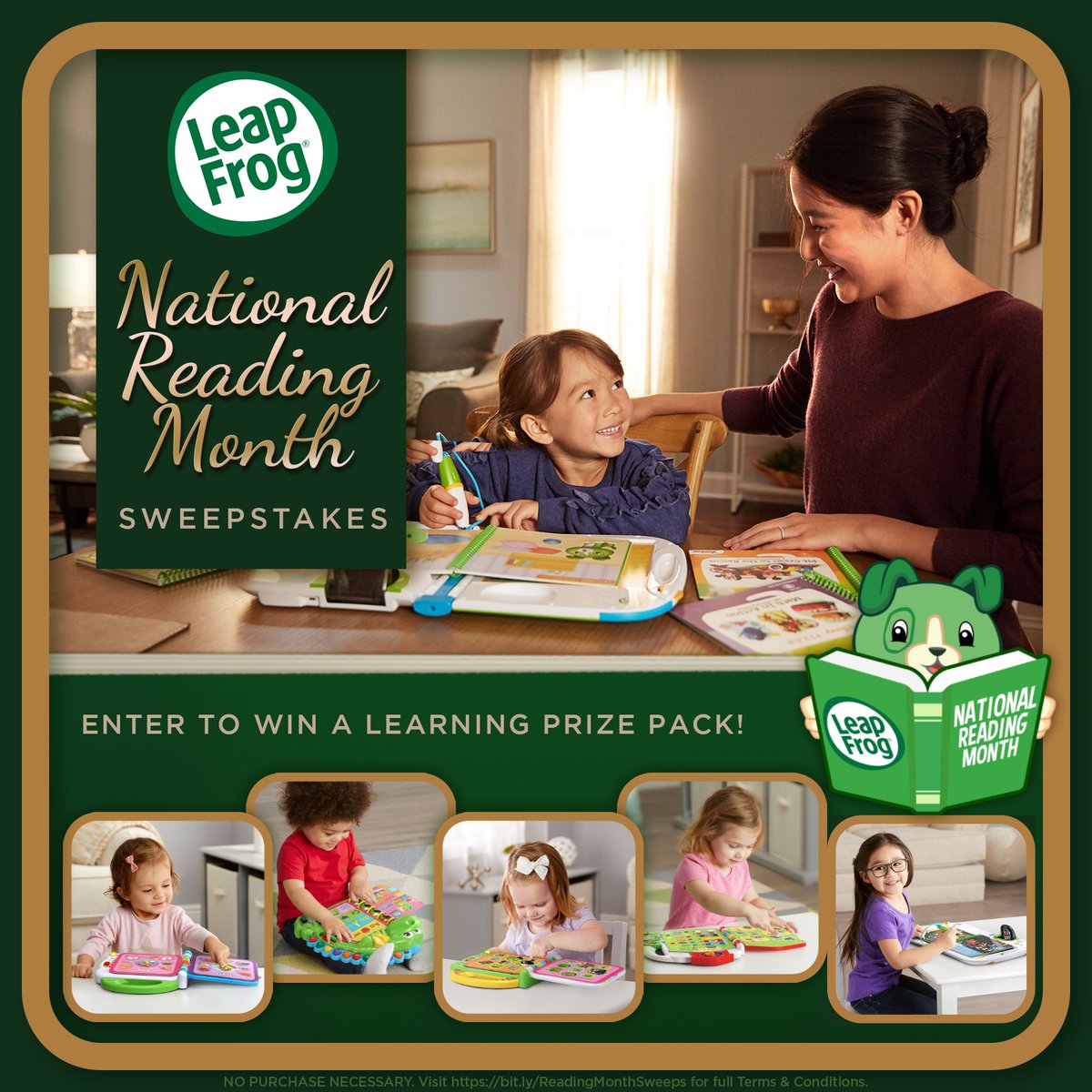 March is National Reading Month, and we're celebrating with the LeapFrog NATIONAL READING MONTH SWEEPSTAKES! Enter to win a prize pack! 📚⁣⁣⁣
⁣⁣
⁣⁣⁣⁣Enter here: m.lndg.page/zZqCMj, or comment below with your child's favourite book(s)!
⁣⁣⁣
#leapfrogcanada