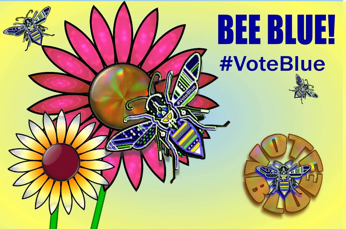 FestiveWarChild's tweet photo. @hivewife #BeeBlue #VoteBlueAmerica #DoTheBlue https://t.co/NH9pR21X5A