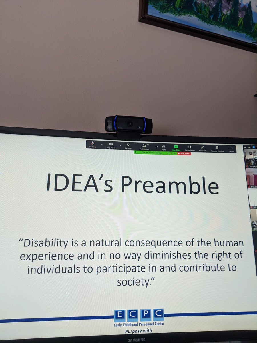 ECPCcenter's tweet photo. ECPC/DEC Family Cohort. Reminding us to read the Preamble to IDEA. https://t.co/fjips5MVHv