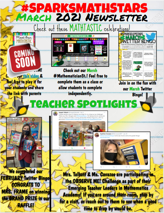 MarianaBreaux's tweet photo. #MathematicianOTM, #MathematicianSt, #TwitterBingo,
#ObserveMe w/ ETLMA members! Just SOME of the #mathtastic things highlighted in our #SparksMathStars Monthly Newsletter! #mathematizechat #SparksElemProud #ilovemyjob #iteachmath #icoachmath #PISDMathChat https://t.co/HBYBcCRqSy