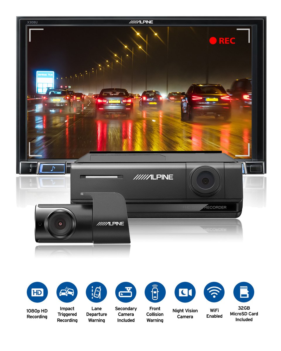 AlpineUSA's tweet photo. Drive with confidence using Alpine’s 🆕 Dash Cams!
---
SHOP DASH CAMS: 🔗 https://t.co/YpwWLozMXw
---
#AlpineUSA #AlpineElectronics #AlpineSound #DashCam #DashCamera #DriveAssist #DVRC310R #DVRC320R #DriverSafety https://t.co/RGgPwMNAJQ