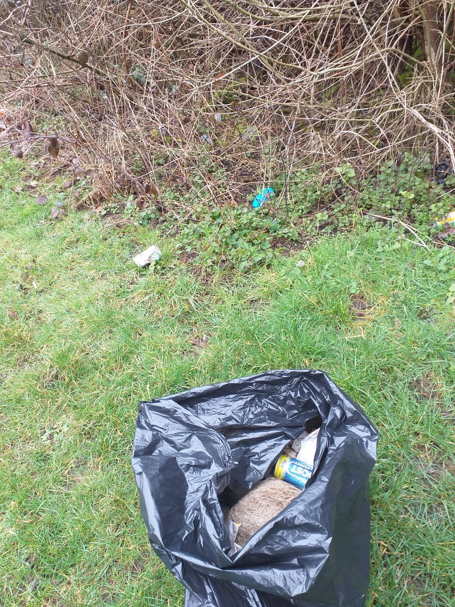 exmaddecathlete's tweet photo. As it is bin today tomorrow I decided today was #litterpickThursday. It didn't take long to fill a bag even on what seems a clear Earlswood station side of the common. Cans and bottles mostly #redhill. #Binitdontdropit @KeepBritainTidy @RBBCLeader @RedhillGreens @reigate_redhill https://t.co/5vPj9CSIlL