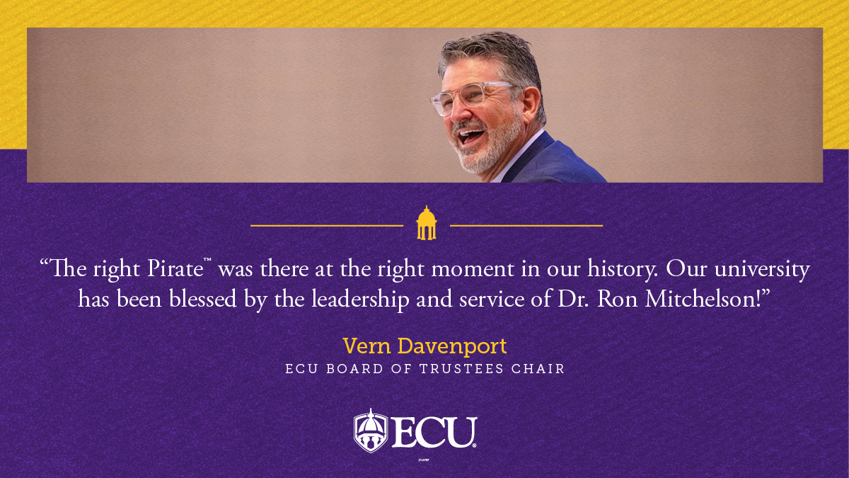 EastCarolina's tweet photo. #ECUBOT Chair @VernDavenport #ThanksRonM for his leadership and service. https://t.co/z5j13c2Uo1