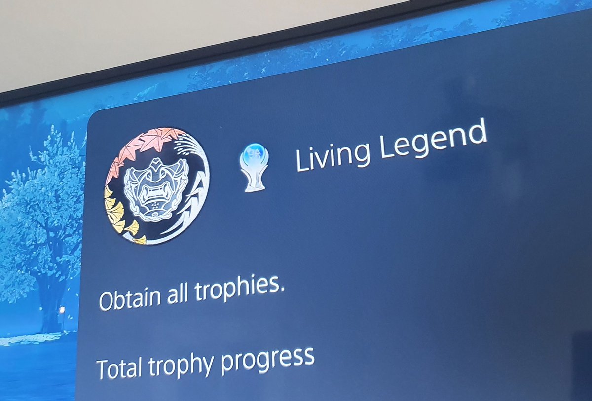 PS5Gamer90's tweet photo. Another PLATINUM!! 😁

#PS5 #GhostOfTsushima #platinum https://t.co/5iXCGwLwBj