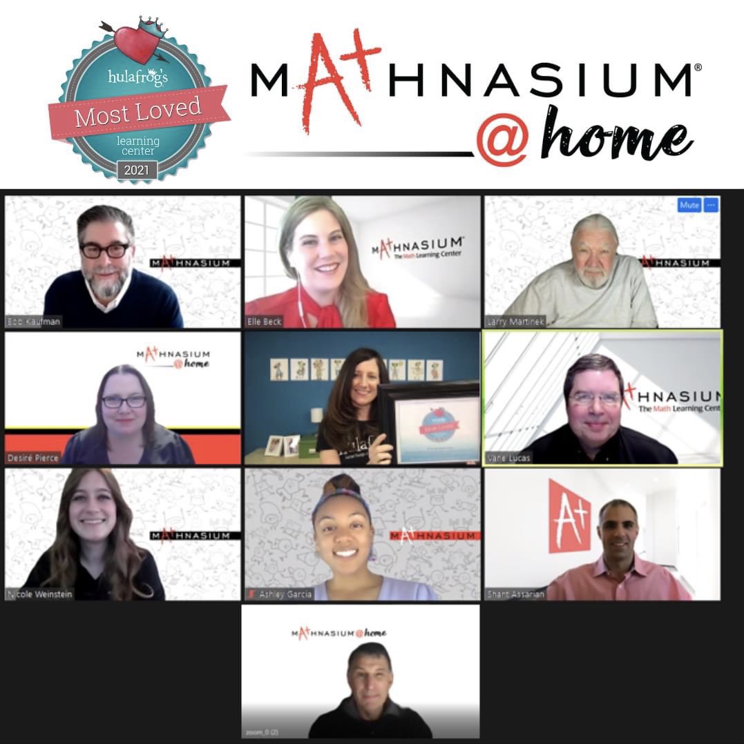 Mathnasium's tweet image. Thanks again, @HulafrogatHome  for the National Most Loved Tutoring Center award! We&apos;re honored that you — and parents across the country — love our live, face-to-face instruction! 🥰 #Mathnasium #MathnasiumAtHome #ChangingLivesThroughMath