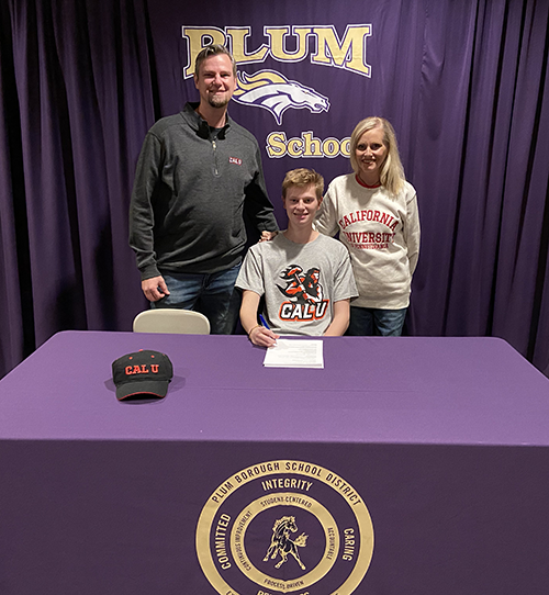 Congratulations to Gabe Kuhn! He has signed to play soccer <a href="/CalUofPA/">Cal U</a>!  <a href="/calvulcans/">California (PA) Vulcan Athletics</a> <a href="/CALU_msoccer/">Cal U Men's Soccer</a> <a href="/PlumAthletics/">Plum Athletics</a> <a href="/PlumSoccer/">Plum Soccer</a> <a href="/PlumMustangs/">Plum XC / Track & Field</a> @MrSzarmach @phsmustang <a href="/fishellj/">Joe Fishell</a> #calu #GoVulcans #plumproud #rollstangs