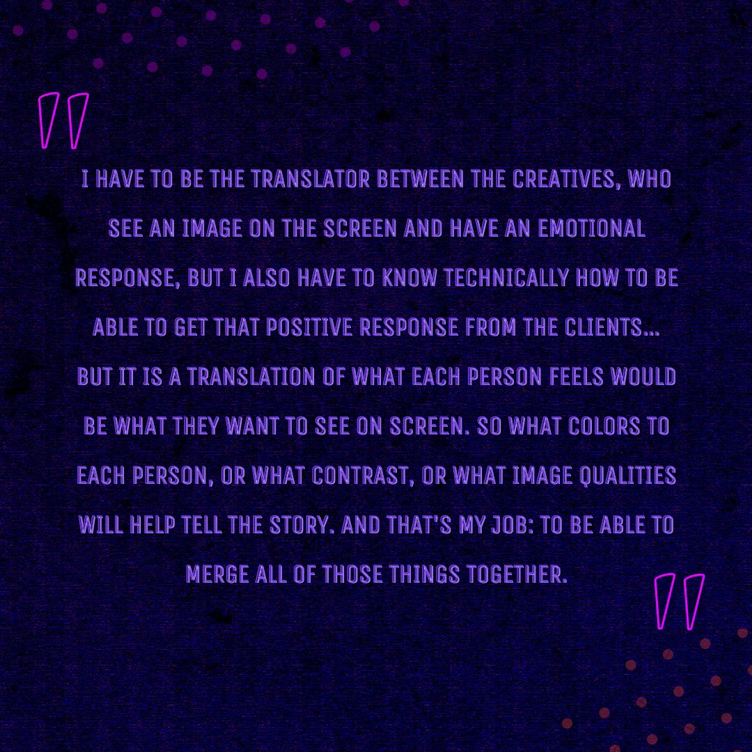 neurocinema_pod's tweet photo. FILM SPOTLIGHT: Jill Bogdanowicz
We are thrilled to have #JillBogdanowicz on our by first episode of the podcast coming soon! Thank you, Jill!
#neurocinema #neuroscience #cinema #movies #TV #podcasts #podcast #neurocinematique #colorresearch #color #colorist #company3 https://t.co/bDpZZUS4Py