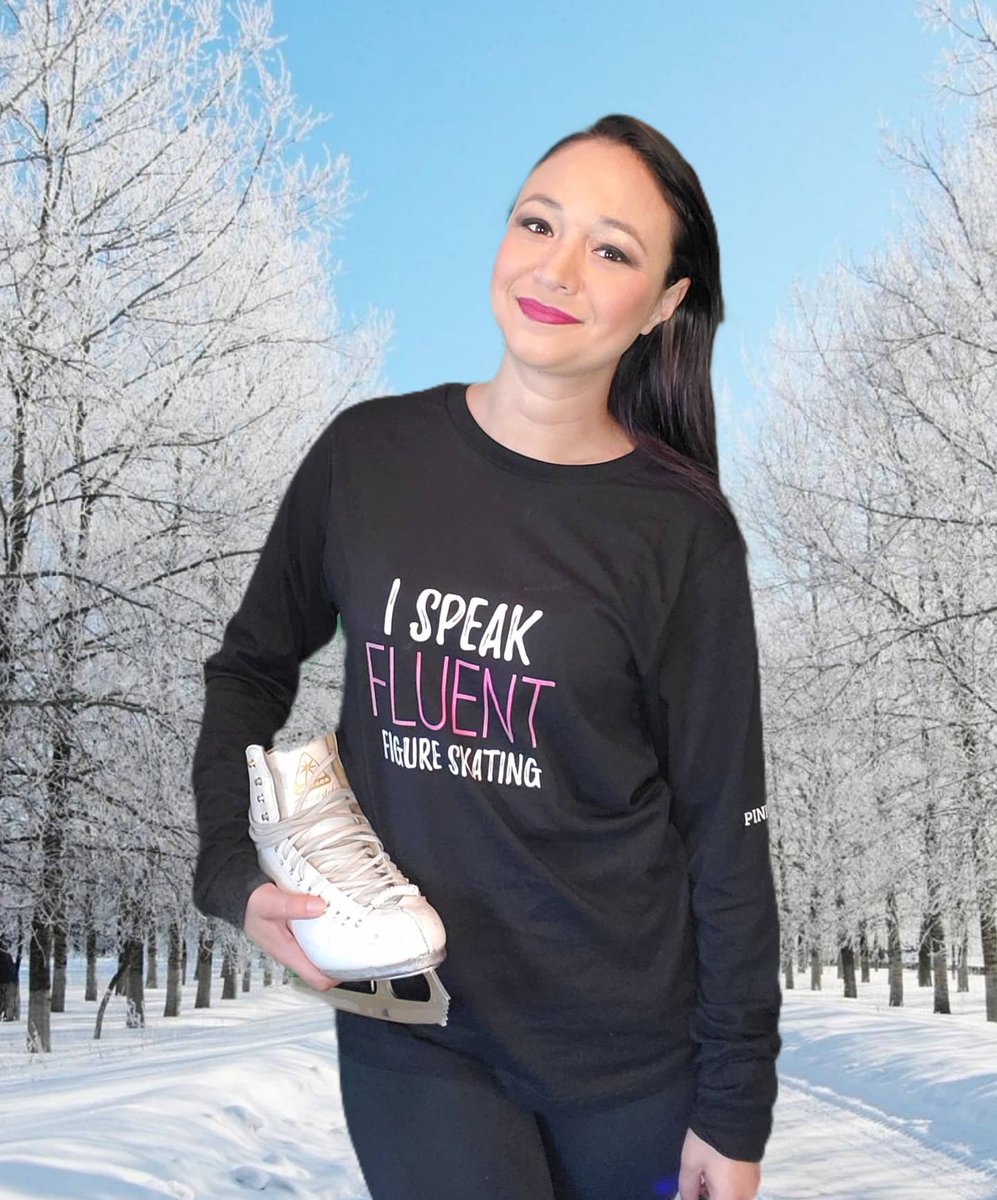 KnowlesKrystel's tweet photo. BABY IT'S COLD OUTSIDE: Loving my new long sleeve shirt! @pnksk8 is all about athletic wear designed with figure skaters in mind 🤩 #figureskater #figureskating https://t.co/6tjwiSS7Ka