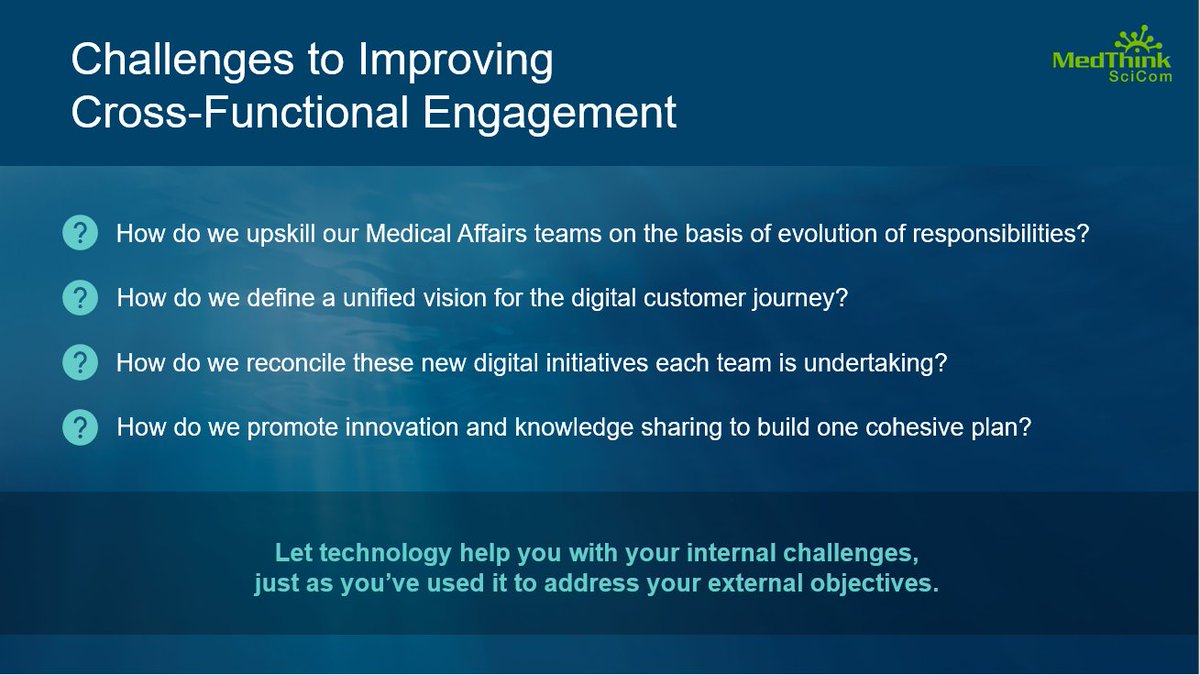 MedThinkSciCom's tweet photo. At last week’s Digital Strategy &amp; Innovation for Medical Affairs Summit, Leslie Rotz presented solutions for common challenges with cross-functional engagement. Drop us a line to learn more. 

#medaffairs #scicomm https://t.co/4gLZTk6hrc