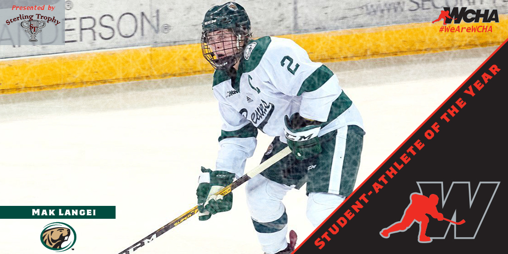 ☑️Double Major
☑️Double Minor
☑️Dean's List
☑️Active in the community
☑️ And a heck of a hockey player

Congratulations to our 2020-21 #WCHA Student-Athlete of the Year, <a href="/makknows/">mak</a> !