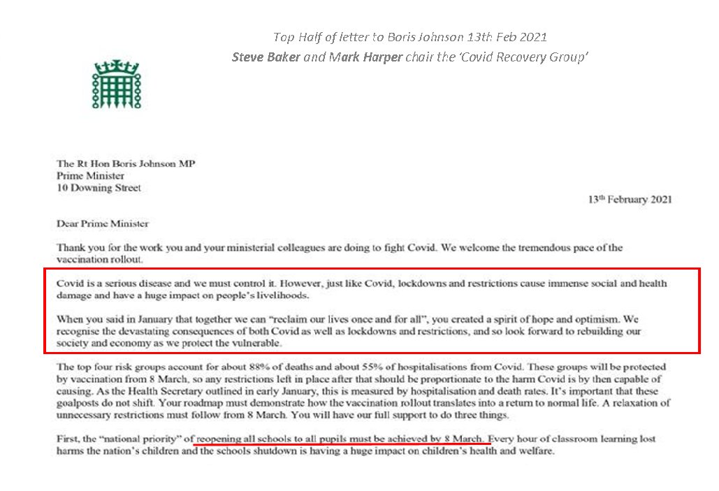 TheCartHorse1's tweet image. +Why was there no vote on the decision to force every child to break their home isolation bubbles -just before Mother's Day &amp;amp; Easter?

Steve Baker is with the 'CRG' and campaigned for #SchoolReopeningUK in his letter of 13th Feb