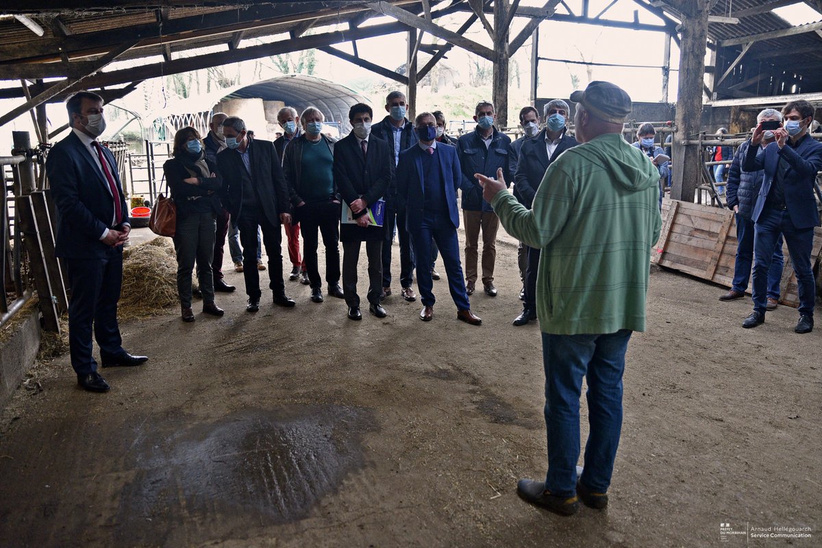 #Agriculture | 🐮
De nbx parlementaires, élus locaux et acteurs de l'agriculture ds #Morbihan étaient présents pour échanger lors cette rencontre organisée sur l'exploitation de D. Raulo et G. Chevalier, une ferme laitière en système herbager bio à #Muzillac https://t.co/paBN87ZmaI