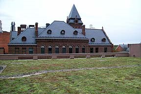 Urban  #sustainability can focus on mitigating climate impacts, reducing energy use & greenhouse gas emissions or transitioning to sustainable energy. In  @Rochester_NY a green roof added to city hall improves air quality, reduce run-off & energy consumption  #GOPCThread