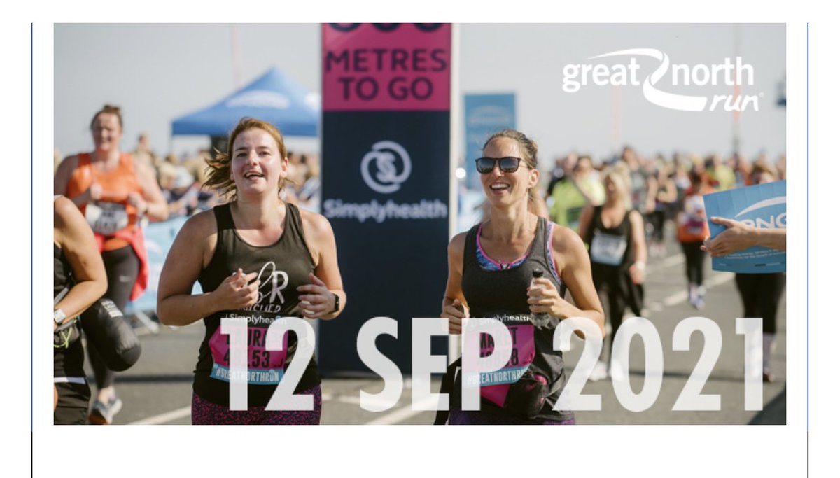 Just completed my entry into the Great North Run 🏃‍♀️ 10 years since my first one! #gnr2021 #running #ukrunchat
