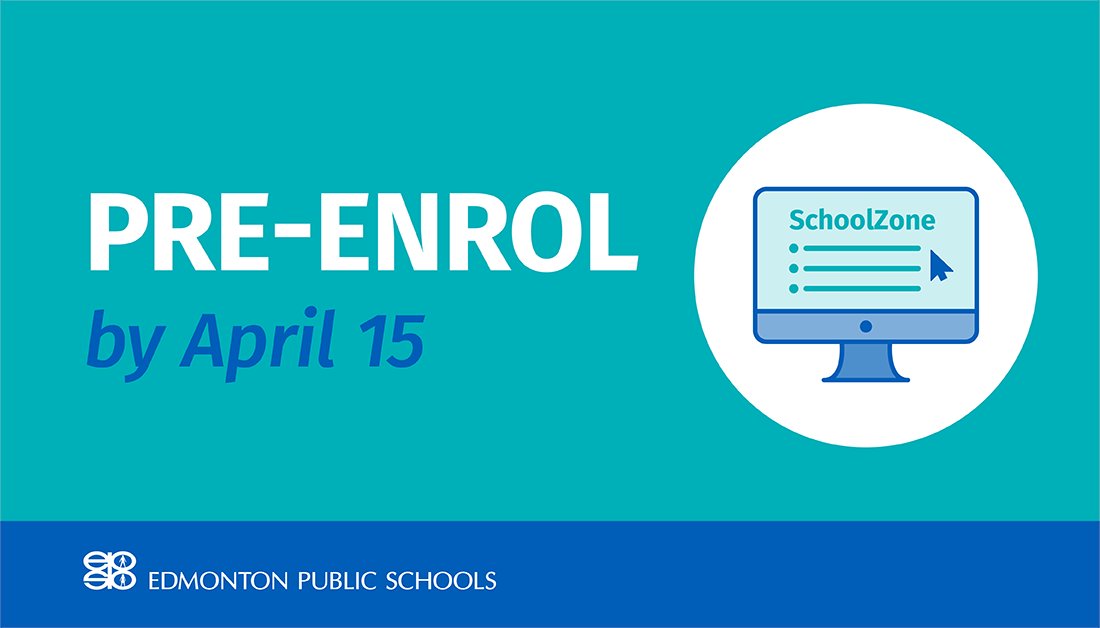 NorthmountEPSB's tweet photo. Does your child currently attend an #EPSB school? It’s time to get ready for the 2021-22 school year! Sign in to your parent SchoolZone account between March 8 and April 15 to select a school for next year. Learn more at https://t.co/I5IF7yck8f. https://t.co/enmwn3PZYB