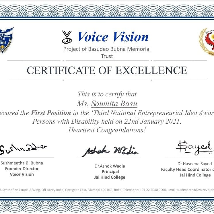 Winning the first position at this prestigious #entrepreneur awards has definitely made us even more excited to try more innovations to make #fashion #inclusive . 

 #entrepreneurship #inclusion 
<a href="/giangujarat/">GIAN</a>  thanks for your support always