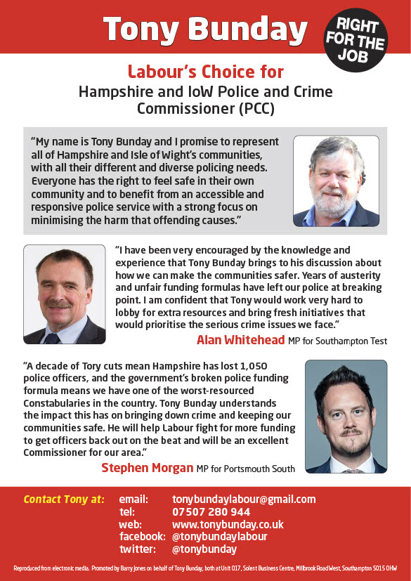 NWHantsLabour's tweet photo. 2/2 Your vote for Tony Bunday will help reverse these destructive cuts and make our communities safer.

Check out @TonyBunday to see more information. https://t.co/vAnYskHzCJ